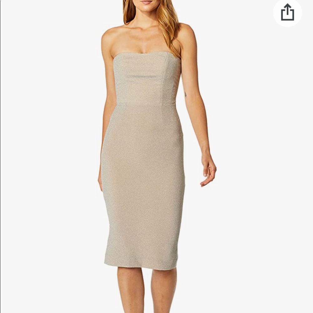 Dress the population Claire Strapless Midi dress - worn once